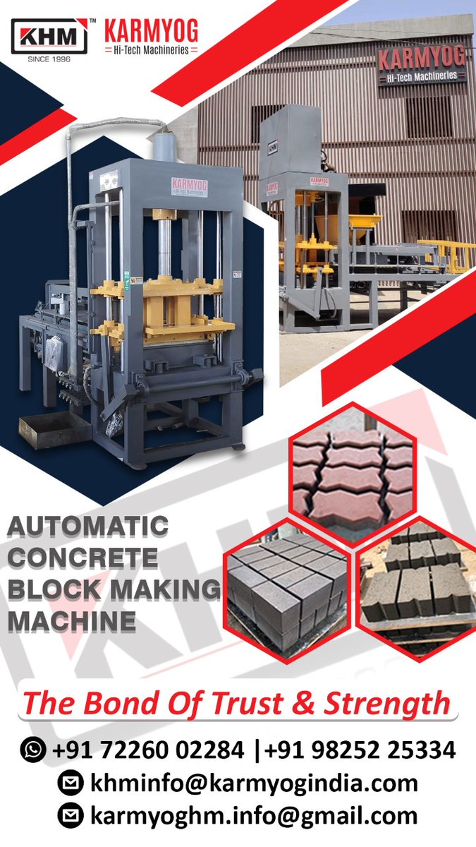 KarmyogHiTech's tweet photo. #Flyashbrickmakingmachine #Paverblockmakingmachine #BlockmakingMACHINE #pavermakingmachine #ConcreteBlockMachine #ConcreteBlockplant #BlockMakingMachine #BrickMakingMachine #AutomaticFlyAshBrickPlantManufacturer #PaverMakingPlant #BatchingPlant https://t.co/im0GH4Wgen