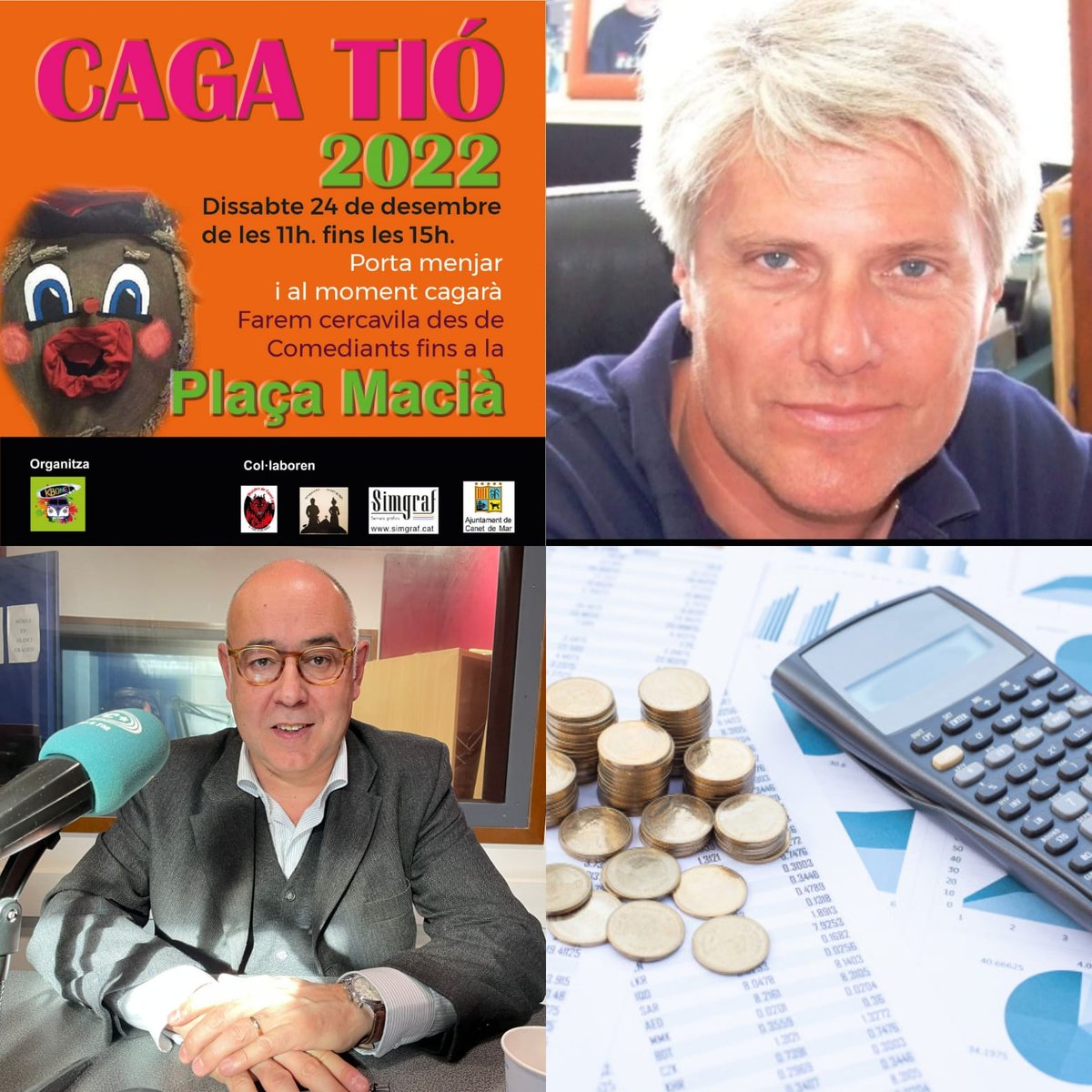 radiocanetdemar's tweet photo. Torna a escoltar #Els4Cantons! 🎤🎧
https://t.co/cS2Xmzcves
📰#Diaris
👥#Tertúlia
🌞#Notícies #Temps @ccmaresme @tempscanet
🪵#TióNadal #K80NET
🐟#AntonioMarzoa Patró Major Confraria Pescadors Sant Elmo #ArenysdeMar
🅿️@Canetencsindepe
💶Pressupost 2023: Pere Xirau #regidor https://t.co/yD2lK79FNr