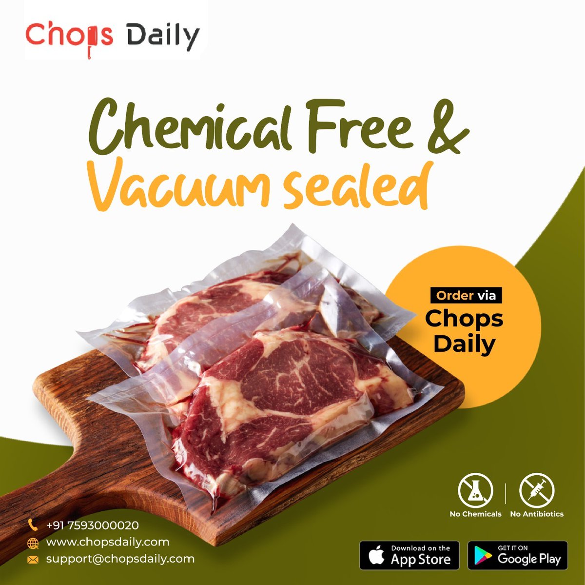 chopsdaily's tweet photo. We strive to source and deliver only fresh quality seafood and meat to our customers. All our products are free of chemicals, have zero preservatives and are vacuum sealed before delivery. Download the app now to get 50% off on your 1st order.

https://t.co/paz9BJ9gkK https://t.co/RIFXwbmUxu