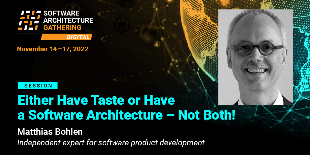 sag_conference's tweet photo. ๐ฅ New on YouTube: #isaqb member @mbohlende with his 2022 #SAGconf session "Either Have Taste or Have a Software Architecture โ Not Both!"
Watch now: https://t.co/LYsAOLhEHi
#SoftwareArchitecture
#SoftwareArchitectureGathering https://t.co/nQHTsRGz6p