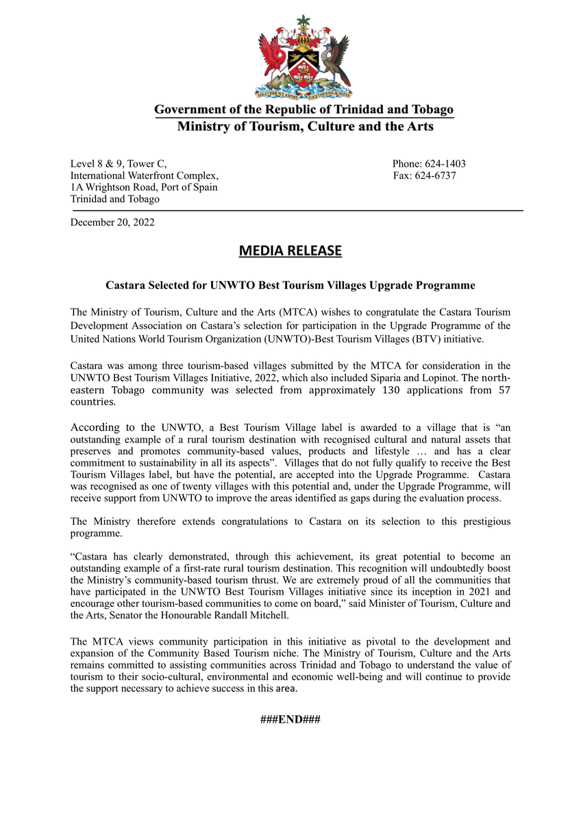 Ministry of Culture and Community Development tweet media