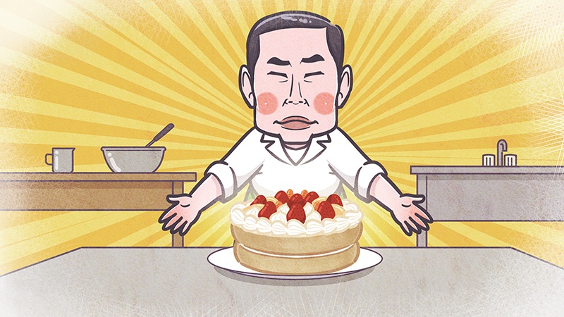 不二家ショートケーキ誕生秘話のイラスト。放送中。クリスマスケーキまだ予約できてないな
#マツコの知らない世界 #藤井林右衛門 さん 