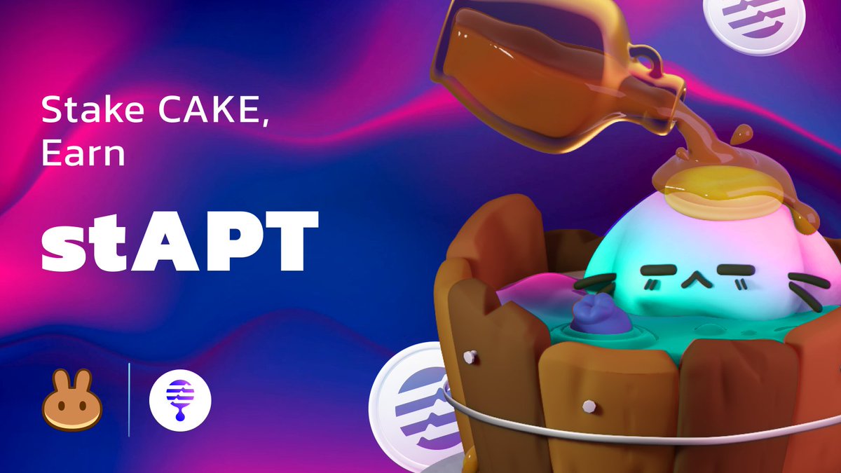 💡We are welcoming stAPT as our first Syrup Pool on Aptos!

📚<a href="/Ditto_Finance/">Ditto</a> is a liquid staking solution on Aptos. Users can stake APT to receive stAPT, which can be used across the Aptos DeFi ecosystem while remaining liquid.

🥞Stake $CAKE, earn $stAPT aptos.pancakeswap.finance/pools