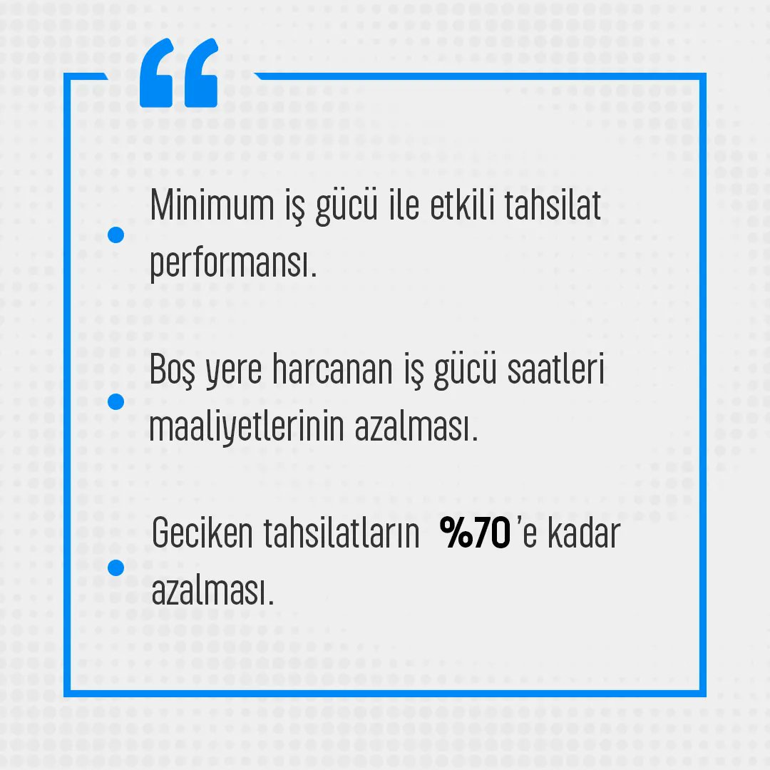 Tahsilist'in otomasyon yetenekleri ile cari alacaklarınızda vade aşımını %70 azaltın. 

 #tahsilat #otomasyon #finans #faiz #enflasyon #vade #tahsilist #ekonomi #kredi #banka #çek #pos #sanalpos #ticaret