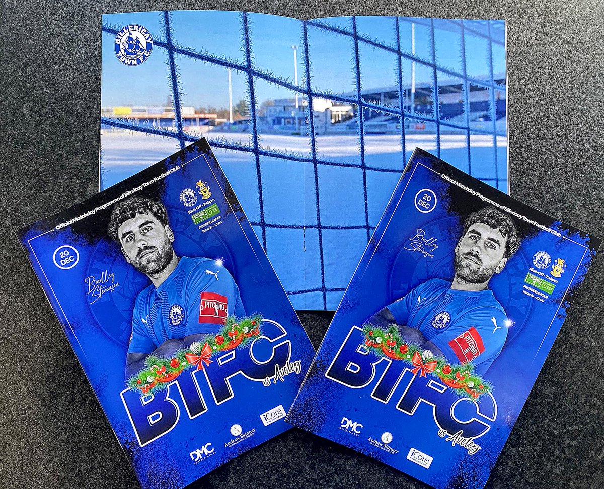 Billericay Town FC Hub (@btfc_hub) on Twitter photo Our, <a href="/BTFC/">Billericay Town FC</a> , match day programmes have arrived for tonight's encounter vs <a href="/AveleyFC/">Aveley Football Club</a> featuring <a href="/Brad989stevo/">Bradley Stevenson</a> on the front cover and a wonderful snowy New Lodge as our centrepiece photo. #BTFC #ACommunityClub Our, <a href="/BTFC/">Billericay Town FC</a> , match day programmes have arrived for tonight's encounter vs <a href="/AveleyFC/">Aveley Football Club</a> featuring <a href="/Brad989stevo/">Bradley Stevenson</a> on the front cover and a wonderful snowy New Lodge as our centrepiece photo. #BTFC #ACommunityClub