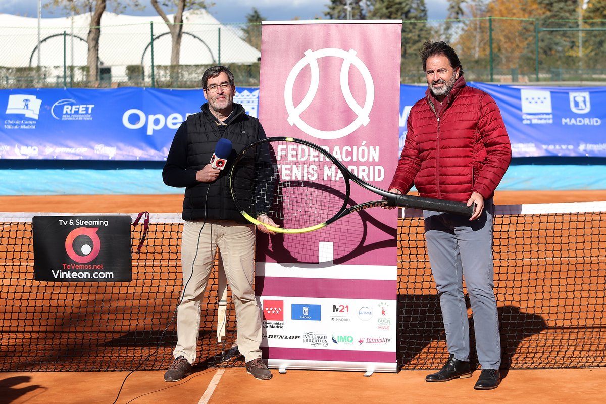 La FTM y Vinteon TV lanzan inédito programa de tenis en TV para 2023, con coordinación de nuestro director del Club Prensa K y K Goyo Ybort, quien vuelve a contar con Ainhoa Atucha y Roberto Ortega. 
Pablo Alonso (editor) y J.L. 'Tati' Rascón (presidente FTM) en foto de A. Simón.