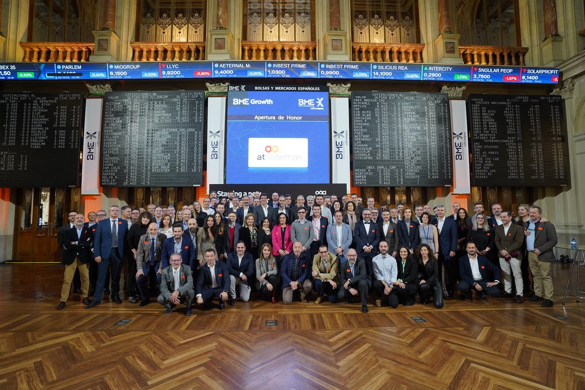 BolsaBME's tweet photo. 🗞 #BMEGrowth welcomes @atSistemas.

🔗https://t.co/9PoD6IRn5m https://t.co/7vTj0T2xzU