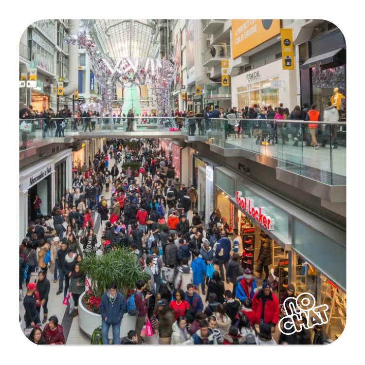 ONGnochat's tweet photo. LAS AGLOMERACIONES por las compras navideñas nos obligan a estar aún más atentos durante nuestros traslados. La ecuación mucha gente + distracción puede tener un resultado complicado. Camina seguro, no mires tu celular mientras te desplazas #DejaElChat https://t.co/BDJv9jLmjk