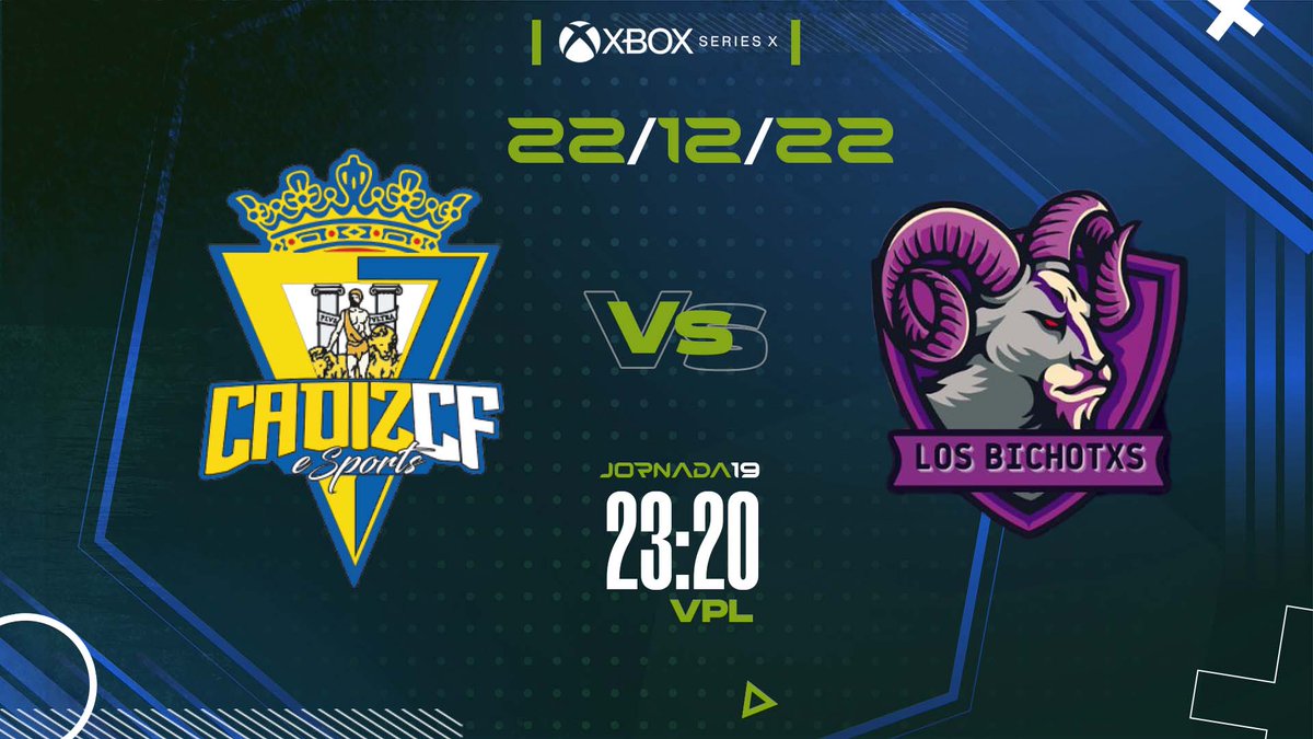 💪 Último esfuerzo

Nuestro equipo de #Xbox cerrará el año ante <a href="/LosBichotxs/">Los Bichotxs C.F.</a> 

1⃣
🏆 <a href="/VPLSpain/">VPL Spain</a> 
⏰ 23:20h
💻 twitch.tv/cadiz_esportsx…

#VamosCádiz #fifa23