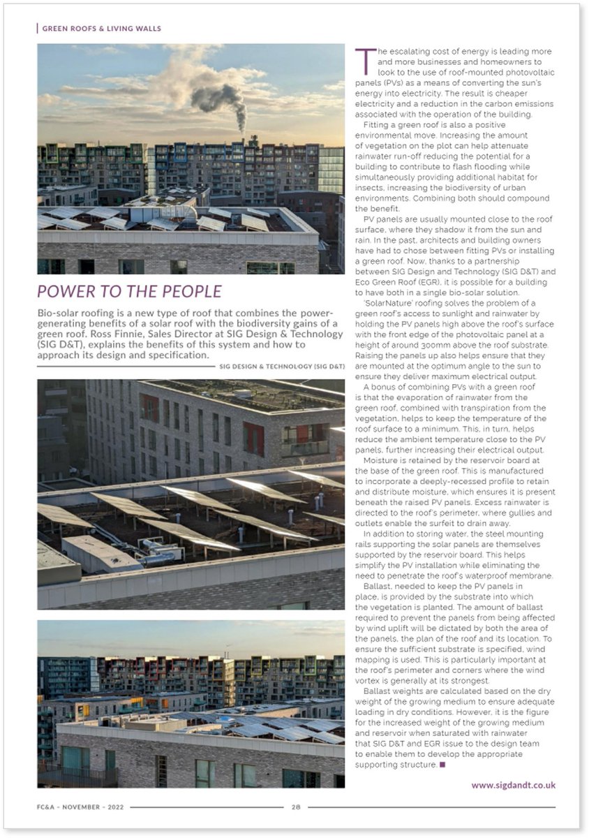 What more could anybody want for Christmas in a roof than both the power generating benefits of solar & the gains from green!? As our Sales Director @rossfinnie explains how in the November edition of @fcamagazine (page 28). See link below for details bit.ly/3h7IFqA