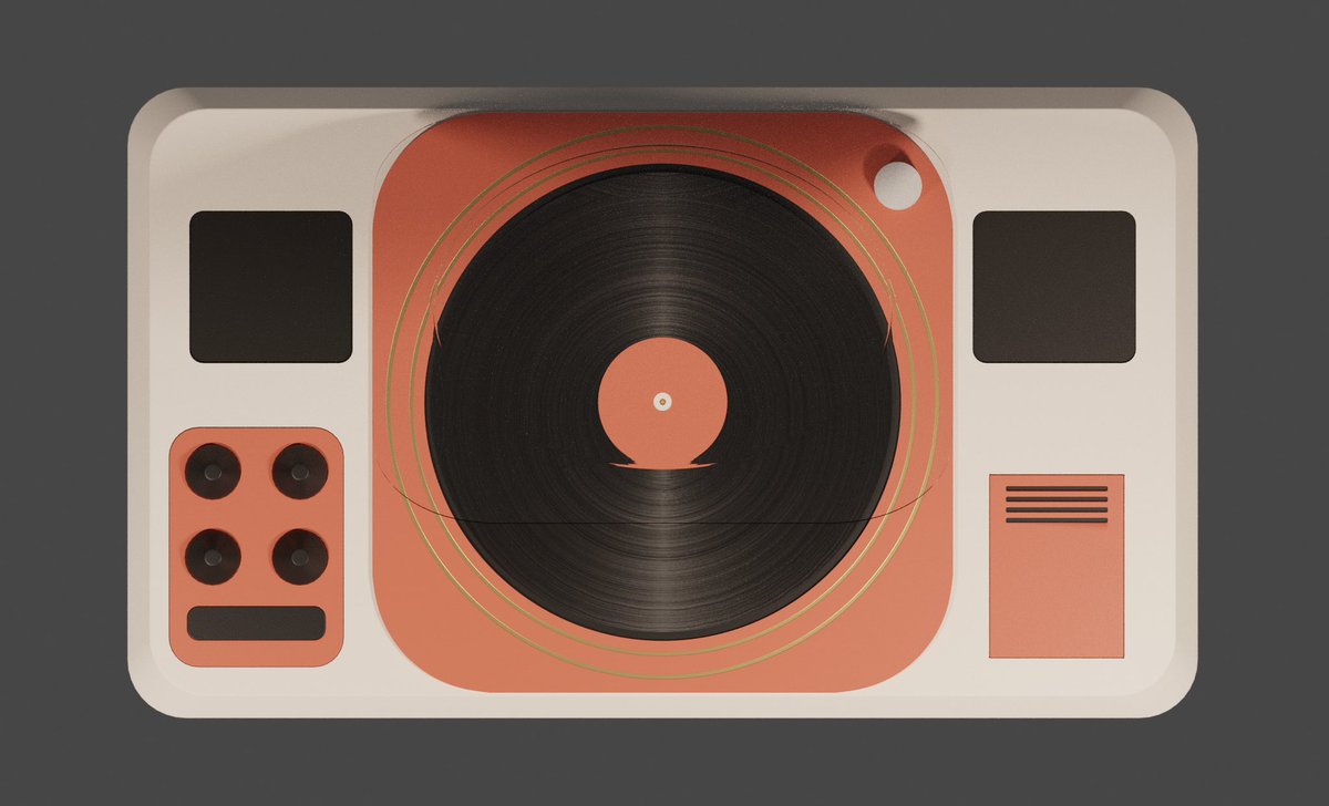Record player wip #blender #b3d