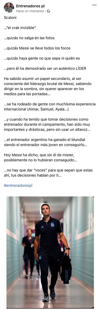 pablolopez111's tweet photo. Scaloni 

…el “crak” invisible… https://t.co/xLSVekbb52