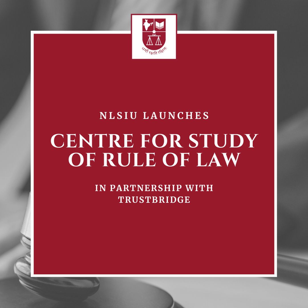NLSIUofficial's tweet photo. We are happy to announce the launch of a new research centre for study of the Rule of Law in partnership with TrustBridge. 

Read more about this initiative at: https://t.co/j129bEao53

@resanering @akshayjaitly2 https://t.co/YXtHCkR0ZB