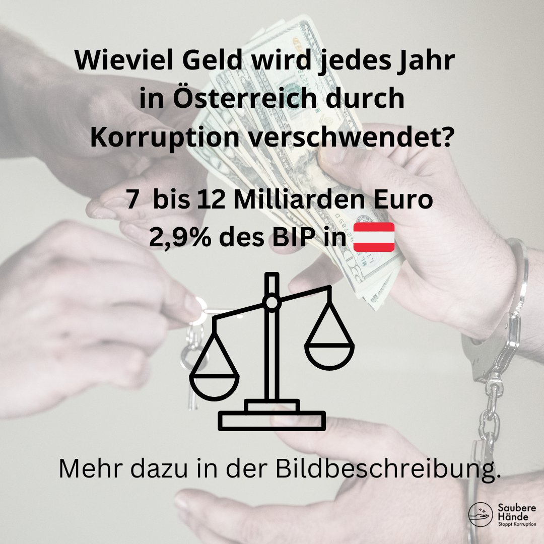 Korruption ist teuer, sehr teuer sogar: Wissenschaftler Friedrich Schneider hat für das Jahr 2021 einen Schaden von bis zu 15 Milliarden Euro errechnet, die der Republik durch Korruption verloren gehen.