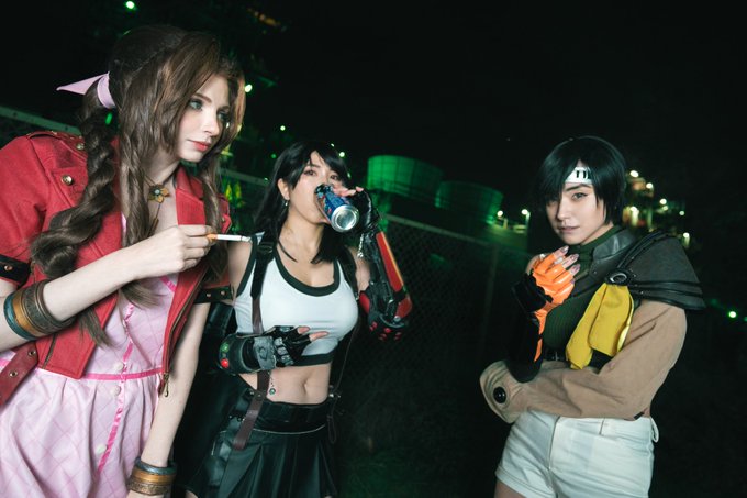 Our Aerith, Tifa & Yuffie cosplay … but make it degen. 

What would our band/album name be? https://t