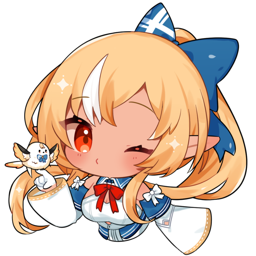 不知火フレア 「表情差分とおまけの透過素材ですフレ!フレ!エルフレ!元気もらえてDAISUKI 」|柏瀬かるね🐾のイラスト