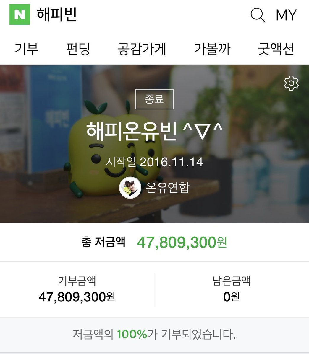 onew_union's tweet photo. 2022 해피온유빈 잔액관련

올해 500만원 이관 후, 남은 잔액 125,000원을 <철산종합사회복지관>에 따로 기부하였습니다. 해당 금액은 광명지역 아동,청소년 복지예산에 같이 사용된다고 합니다.

콩저금통은 올해까지만 운영합니다.
그동안 참여해주신 분들 모두 감사합니다. https://t.co/C375sAQc5v