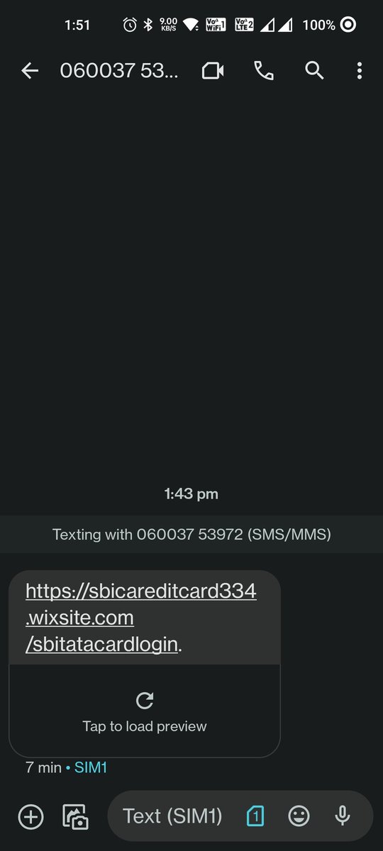 itsarin3's tweet photo. @SBICard_Connect
I have been asked to Update my KYC for SBI credit card.

This person called me &amp; send the link in sms https://t.co/vJlydAw0JW