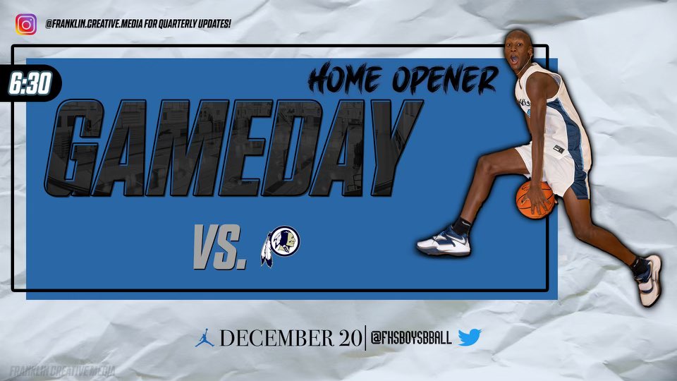fhsboysbball's tweet photo. 📍 Home opener v.s. Foxboro
👏 Come cheer on The Panthers @FHSSports https://t.co/4YbBre2xzT