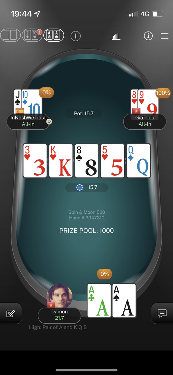 daylaChi's tweet photo. How did I crash with AA
#poker #InPoker #handreview https://t.co/KYe1gHpngD