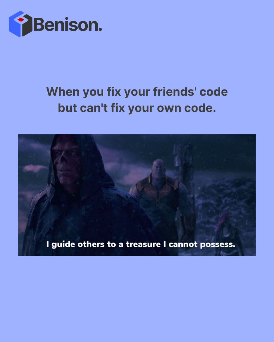 Benisontech's tweet photo. How hard are you relating?

#memes #funny #developer #code #benisontechnologies https://t.co/hvClrMdHMv