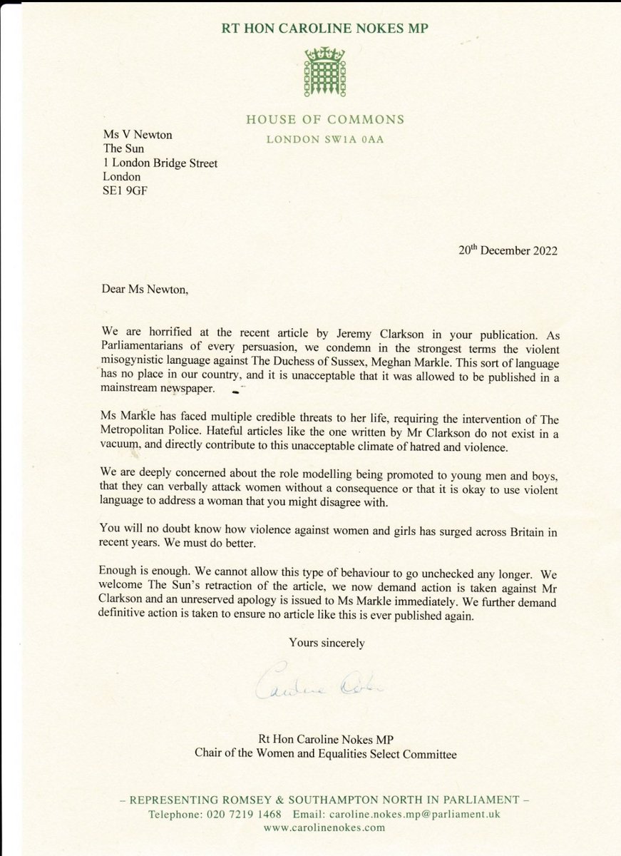 Caroline Nokes tweet media