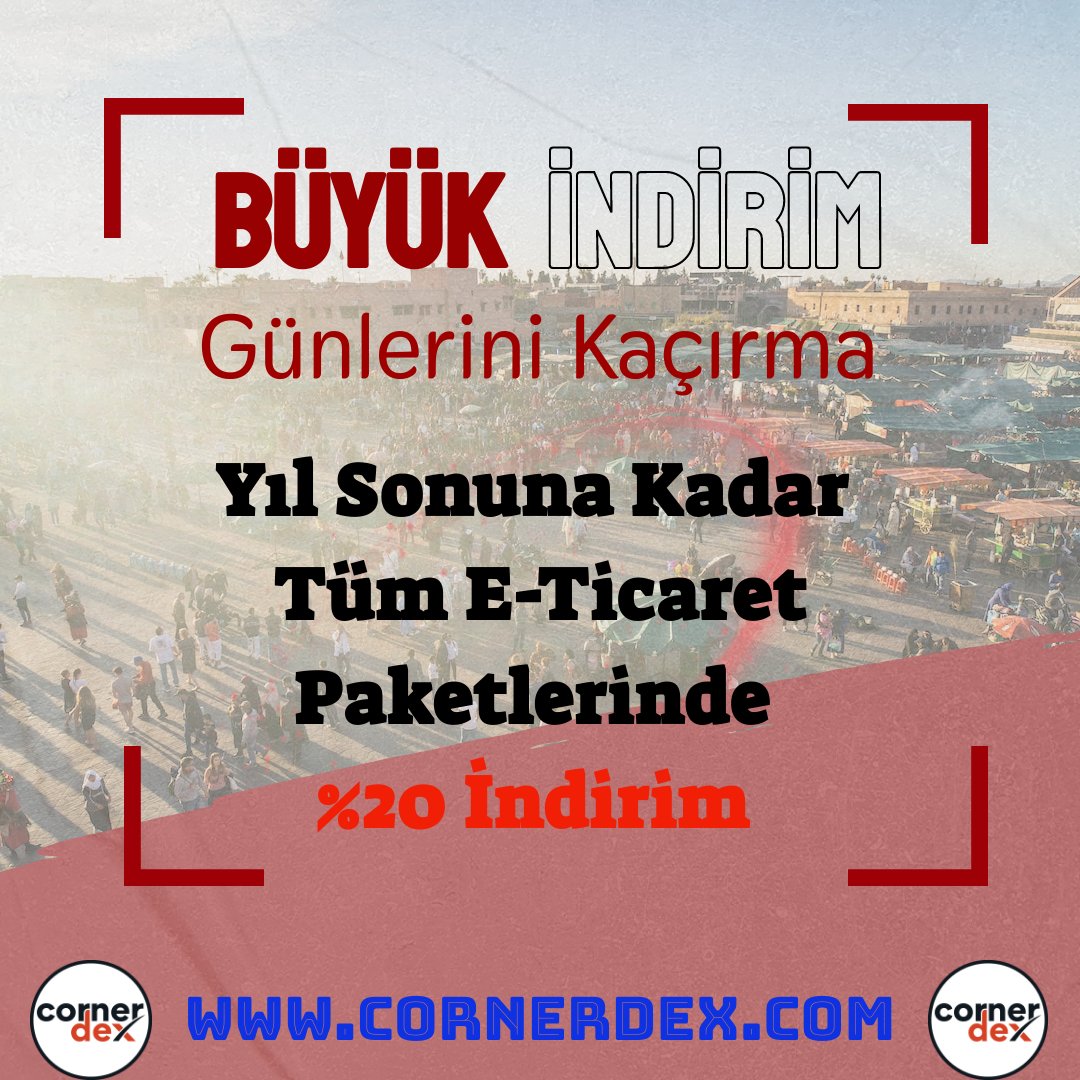 CornerDex's tweet photo. Yıl Sonuna Kadar Tüm E-Ticaret Paketlerinde % 20 İndirim
Daha Fazlası İçin : https://t.co/drIF9HdiMO
0850 308 88 34
#cornerdex #eticaret #pazaryeri #entegrasyon #eticaretsitesi #eticaretsitenikur #websitesi #digitalpazarlama #eticaretcozumleri https://t.co/2jkGHjp9wj
