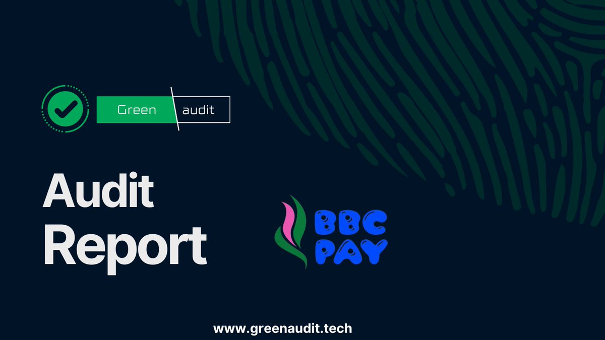 Dear community! BBC Pay <a href="/bbcpaytoken/">Buy Now Our Store In Canada: www.bbcpay.co</a> is audited and listed by ✅ Green Audit! 

🌎 Projects website:
bbcpay.co

🔗 Audit link:
greenaudit.tech/audits/bbc-pay/

👉🏻 More info:
GreenAudit.tech

#audit #report #crypto #greenaudit