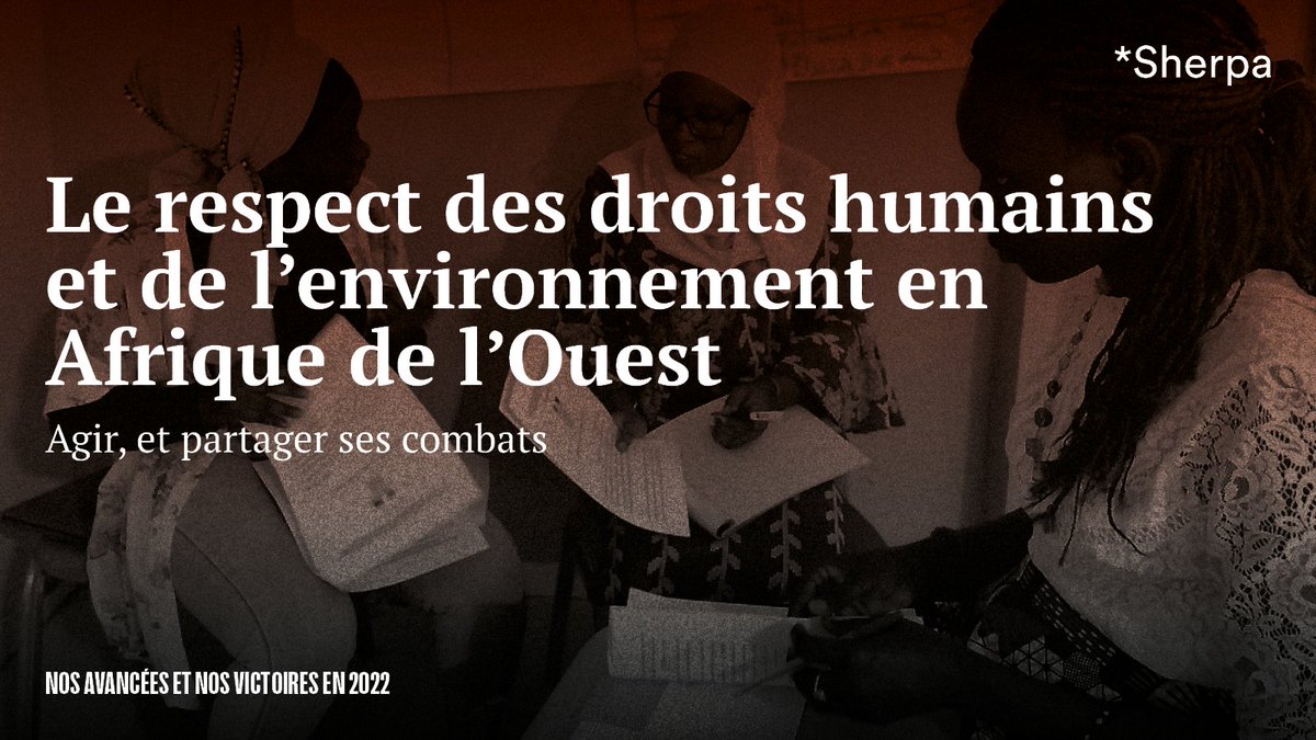 Asso_Sherpa's tweet photo. 📣Quelles avancées et victoires en 2022 ?
Du Togo au Bénin, en passant par le Sénégal : des formations pour mettre fin à l'impunité des acteurs économiques en Afrique de l'Ouest grâce au #ProjetVigilance 👉 https://t.co/hcBxPFMkUN https://t.co/UrrhhPhcq7