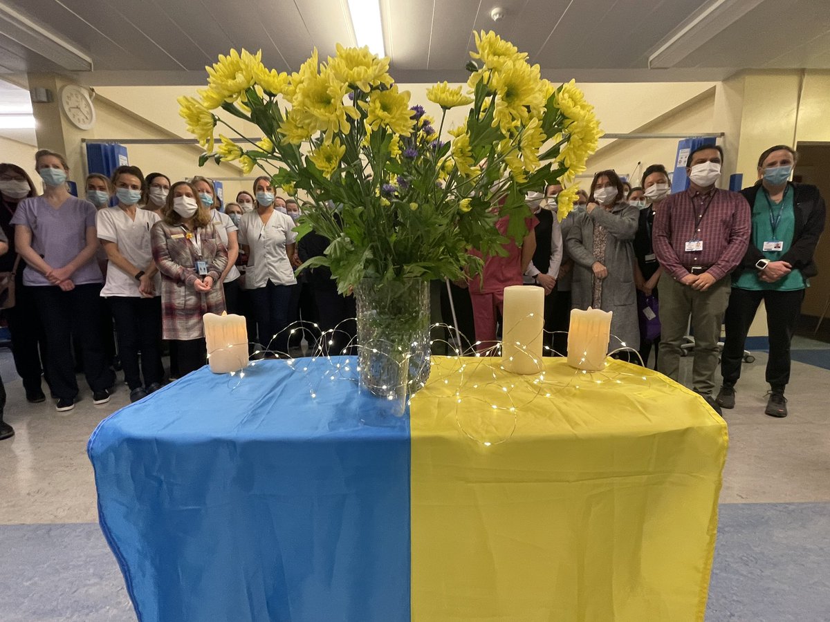 Daniel Nuzum (@danielnuzum) on Twitter photo Poignant gathering of many staff from across <a href="/CUH_Cork/">Cork University Hospitals</a> this morning in solidarity & prayer with and for our Ukrainian colleagues and patients.
If you stay silent in the face of injustice, you have taken the side of the oppressor’ +Desmond Tutu
<a href="/Seamusoreilly18/">Seamus O’Reilly MD PhD</a> <a href="/Dr_Bojan/">Bojan Macanovic</a> Poignant gathering of many staff from across <a href="/CUH_Cork/">Cork University Hospitals</a> this morning in solidarity & prayer with and for our Ukrainian colleagues and patients.
If you stay silent in the face of injustice, you have taken the side of the oppressor’ +Desmond Tutu
<a href="/Seamusoreilly18/">Seamus O’Reilly MD PhD</a> <a href="/Dr_Bojan/">Bojan Macanovic</a>