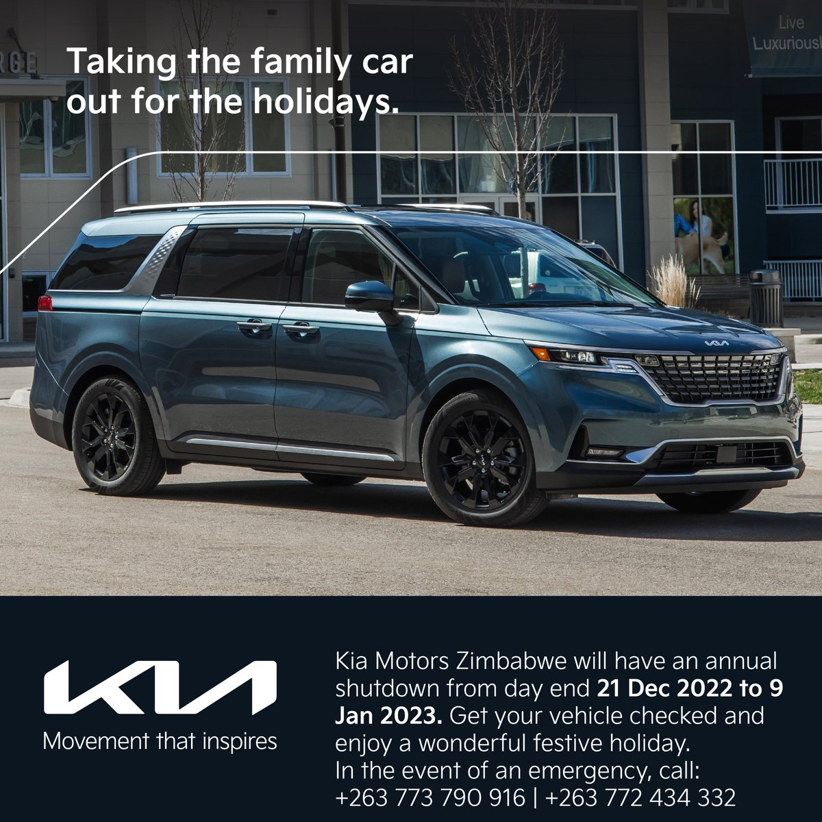 Important Notice for our valued customers and stakeholders.

We are taking a short break during the festive season. Enjoy your holidays and drive safely. See you next year!

For your convenience we will be available for any emergencies on the numbers below:

#festiveseason