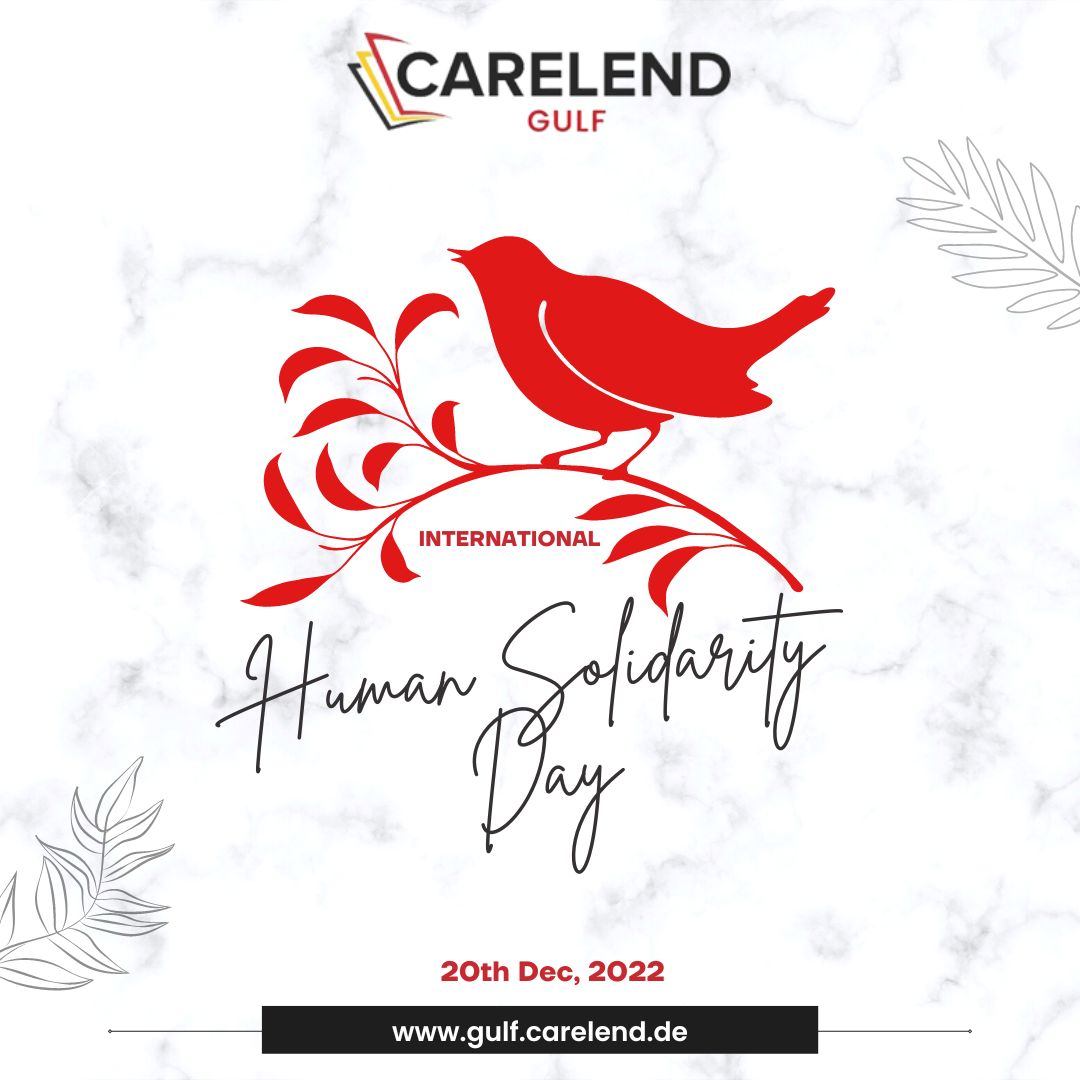 CareLendGulf's tweet photo. There is nothing impossible in this world if we unite together. 
Warm greetings on International Human Solidarity Day to all.
.
.
#InternationalHumanSolidarityDay #HumanSolidarityDay #Togetherwestand #UnityinDiversity #UnifiedHumans #Letsbuildunity #CarelendGulf https://t.co/7G3CrFDUb1