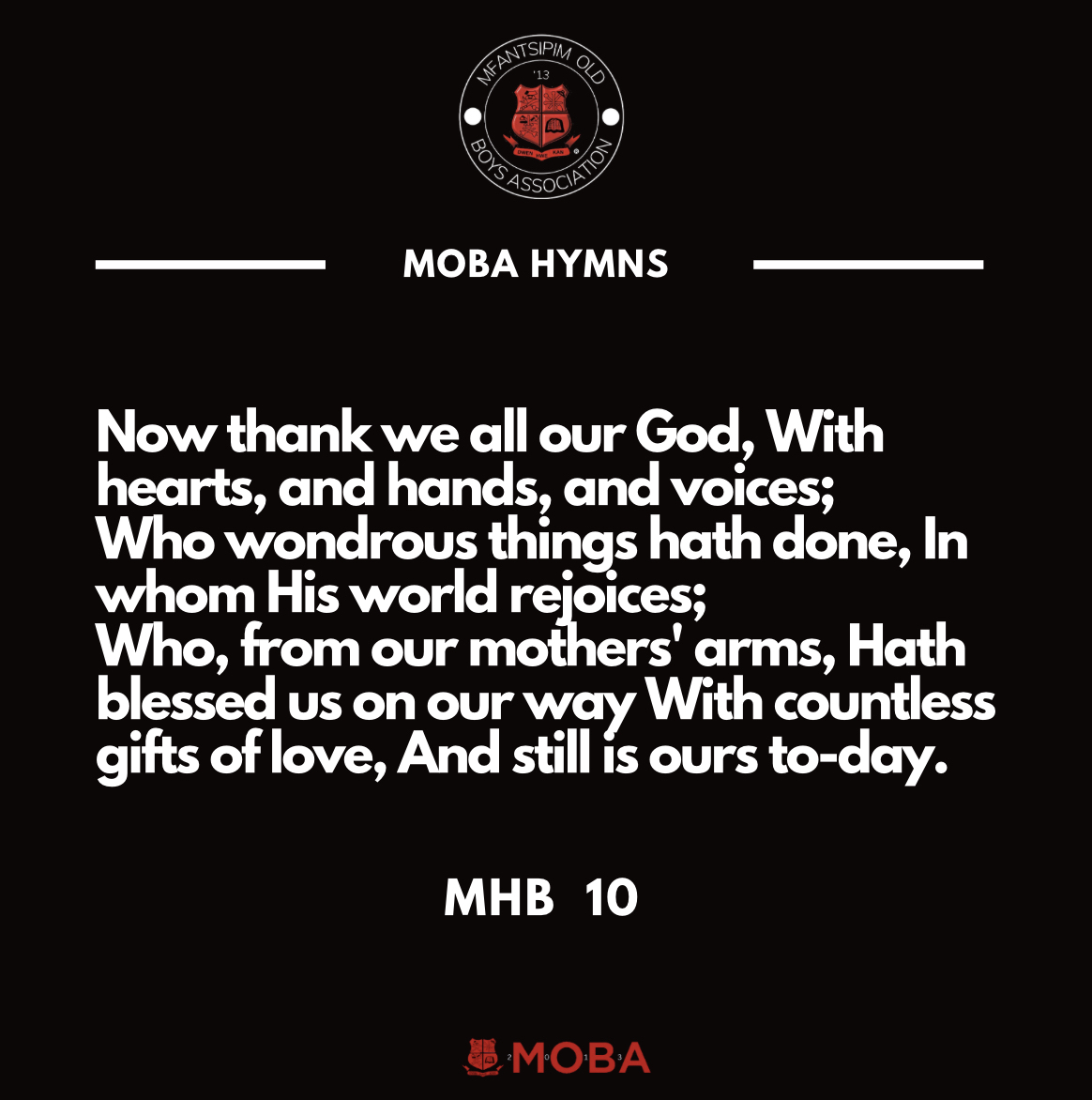 mobafraternity's tweet photo. MOBA HYMNS 🔴⚫️

MHB 10 | @mfantsipimschool

#MOBAINAUG #MOBA2013 #MOBA2G13 #MadeInMfantsipim #MOBANational #MOBASECUpdates #DwenHweKan #Botaepa  
#MfantsipimSchool #Mfantsipim #Kwabotwe  #hymns #gospel #worship #hymn #musician #jesuschrist https://t.co/UTUfa0vS07