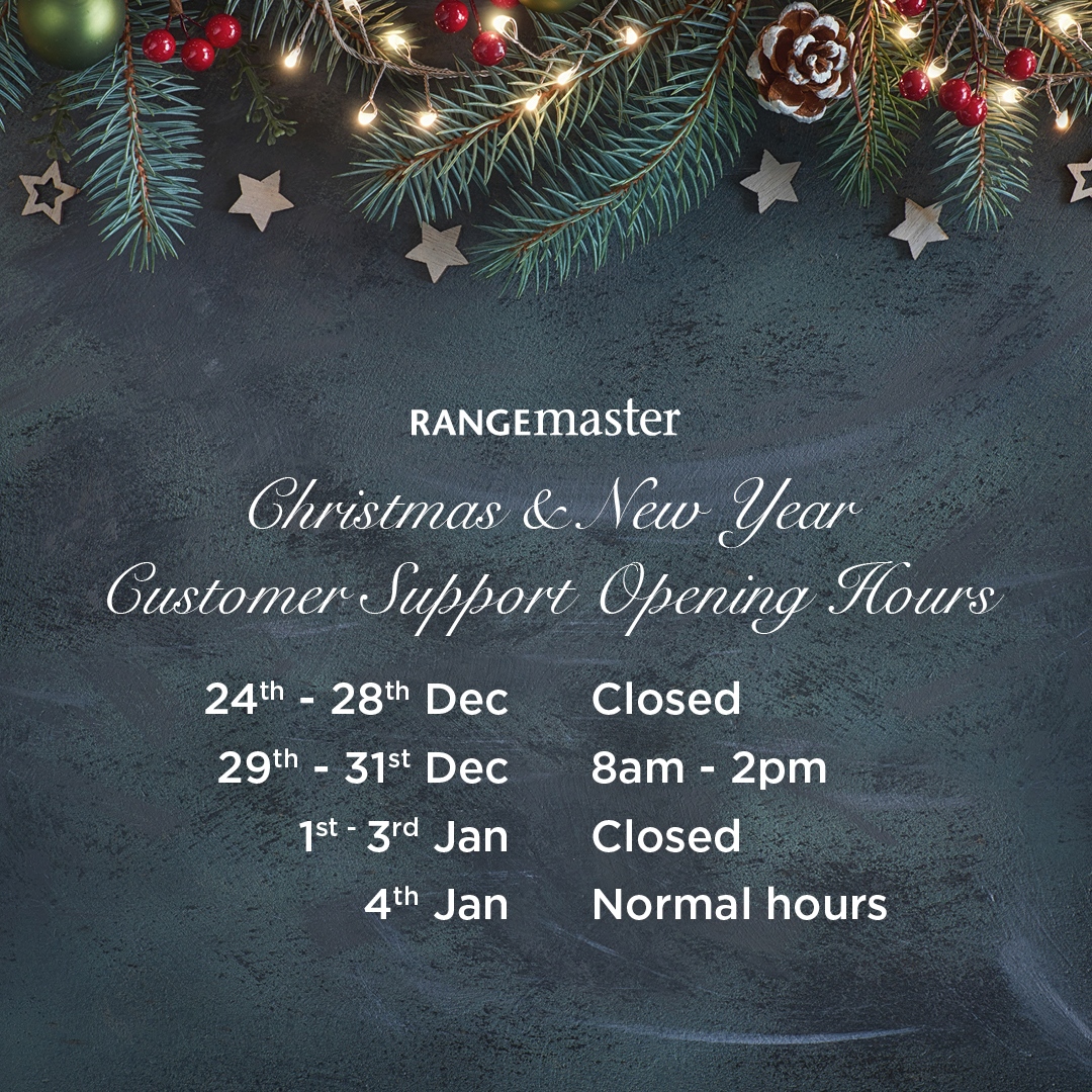 If you need to get in touch with us over the festive period here are our customer support opening hours 🎄

#rangemaster