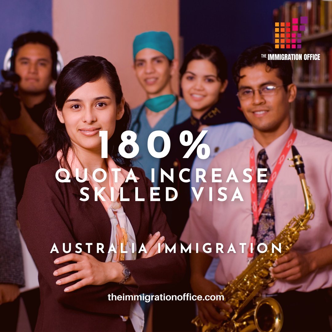 The allocations for skilled visas 189/491/190 have been increased as of 26 October 2022 from 79,600 to 142,400.

Find out if you qualify theimmigrationoffice.com
#theimmigrationoffice #immigrationconsultancy #livebetterstartnow #fromdubaitotheworld #immigrationtoaustralia
