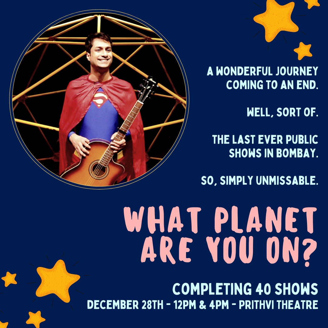 Our last public shows. It's been a wonderful time telling Homi's story, so come witness it coz it might be your last chance. For #Kids for #GrownUps for everyone !!! 
#HomiesNeverSayGoodbye #AbKiBaarDadsGuitar #DontJudgeAsongByItsCover #JioMereLeo #LookMomItsSerotonin