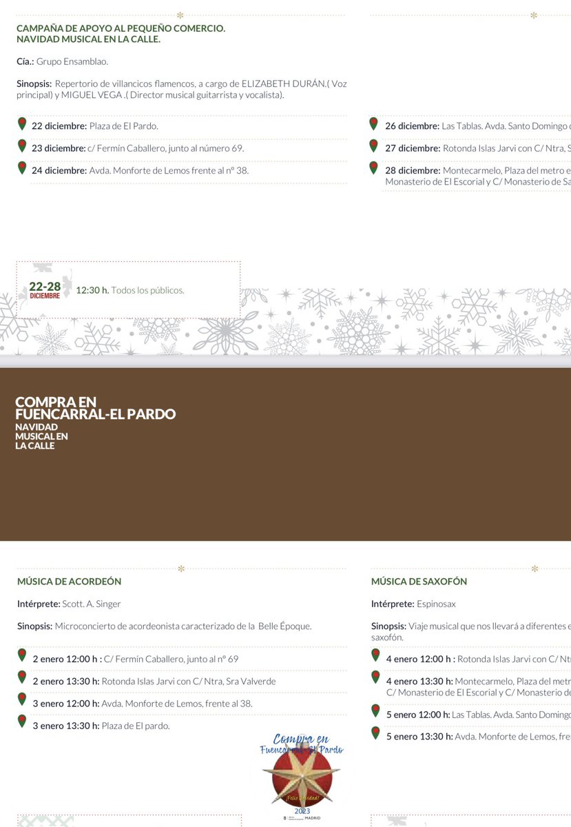 AvLasTablas's tweet photo. Vergonzosa la programación navideña de la @JMDFuencarral y su concejal @Jrcramirez  esta navidad en las Tablas, campaña de apoyo al comercio de barrio y  un espectáculo de saxofón 🤦Ha eliminado:  
❌La feria de Navidad.
❌ La Cabalgata de Reyes.
@fuencarralpardo @zitusmadrid https://t.co/9piNmrAqKC
