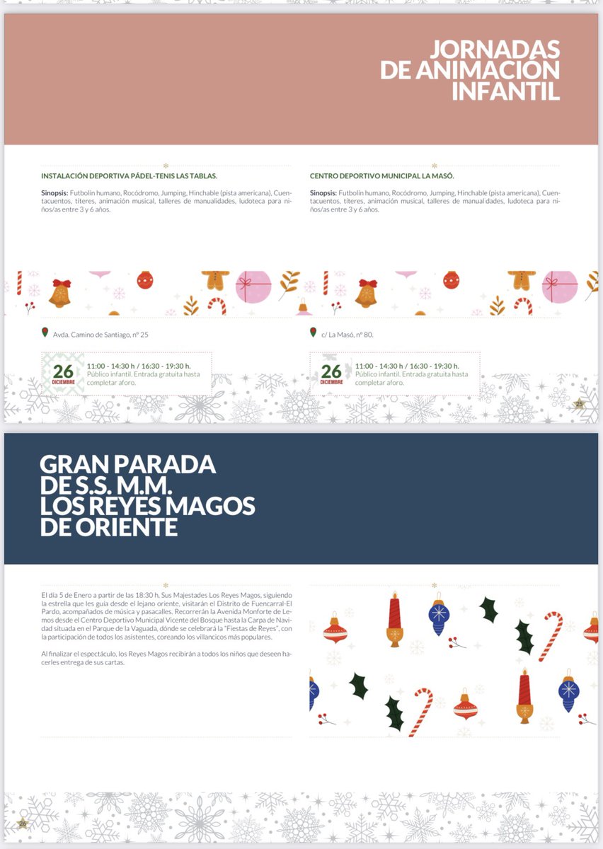 AvLasTablas's tweet photo. Vergonzosa la programación navideña de la @JMDFuencarral y su concejal @Jrcramirez  esta navidad en las Tablas, campaña de apoyo al comercio de barrio y  un espectáculo de saxofón 🤦Ha eliminado:  
❌La feria de Navidad.
❌ La Cabalgata de Reyes.
@fuencarralpardo @zitusmadrid https://t.co/9piNmrAqKC