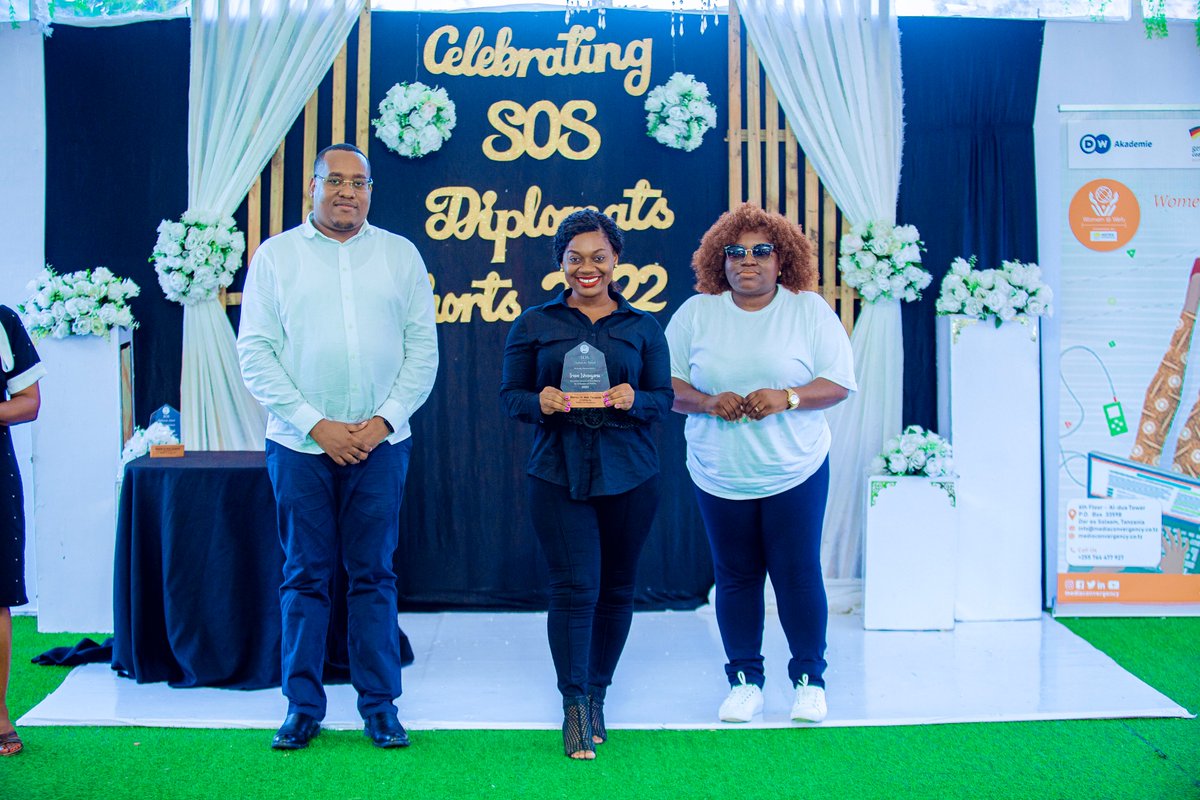 WomenAtWebTZ_MC's tweet photo. Our Very Own #SOSDiplomats Ms. @IshengomaIrene received an honorary award of excellence in the Inclusion of People with Disabilities.
~ We appreciate the efforts done together with your teammates in promoting inclusion while visiting Buguruni Viziwi Primary School.
#MitandaoTZ https://t.co/kWj0qcNP7E