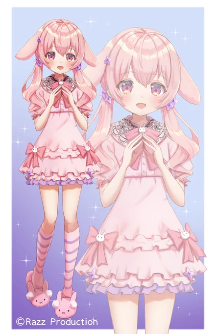 Razzプロダクション所属 兎眠りあらさんの立ち絵を担当させて頂きました12月21日ライブ配信アプリIRIAMからデビュー予定ですどうぞよろしくお願いします#IRIAM #ラズプロ #立ち絵 