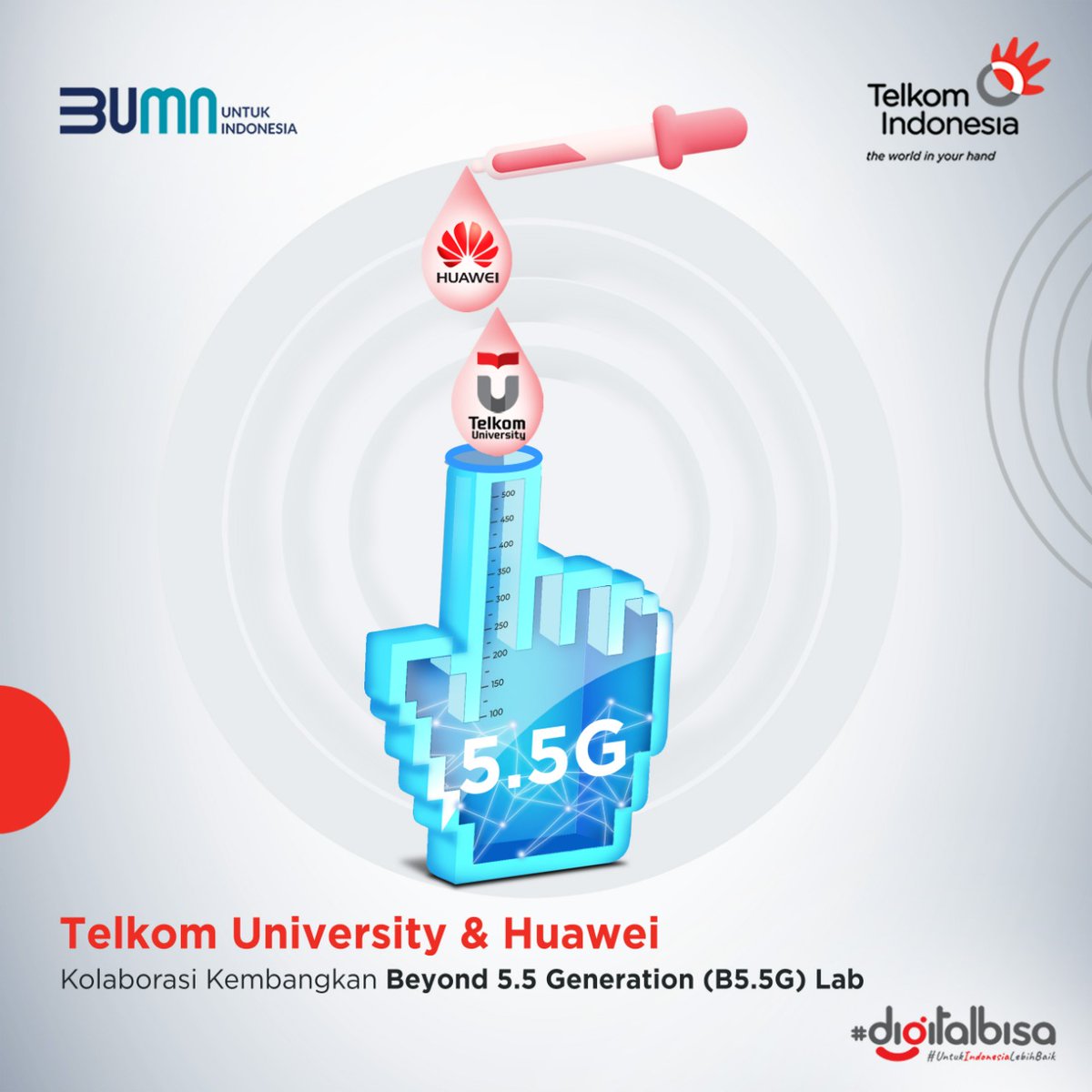 TelkomIndonesia's tweet photo. Sobat, untuk memastikan ekosistem digital menjadi semakin kokoh di masa depan diperlukan kolaborasi dalam berbagai bidang, utamanya inovasi dan riset. https://t.co/TrGmqy8hkl