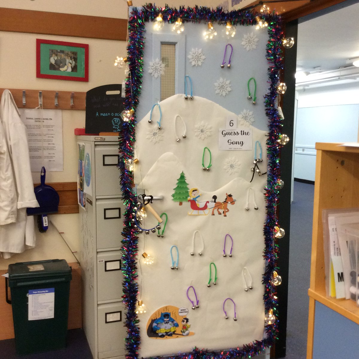 ScienceOLHS's tweet image. Introducing the Science department Christmas doors. This year we have a Christmas song theme
Door number 6, we have Mrs Regan/Dr Rodgers.
Can you guess the song?
@OLHSCumbernauld
