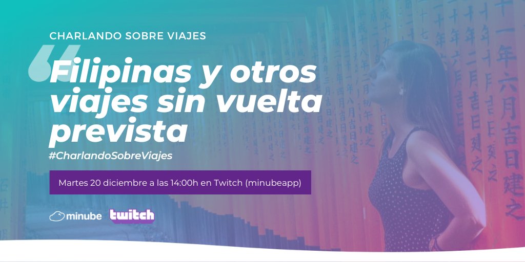 ¡ES HOY! A las 14:00 estaremos #CharlandoSobreViajes con <a href="/ClaudiaMaryTw/">Claudiamary (Solo Ida)</a> 🥳 
Ya sabes que puedes resolver todas tus dudas en directo desde nuestro chat 🤩 Nos vemos aquí 👉 twitch.tv/minubeapp