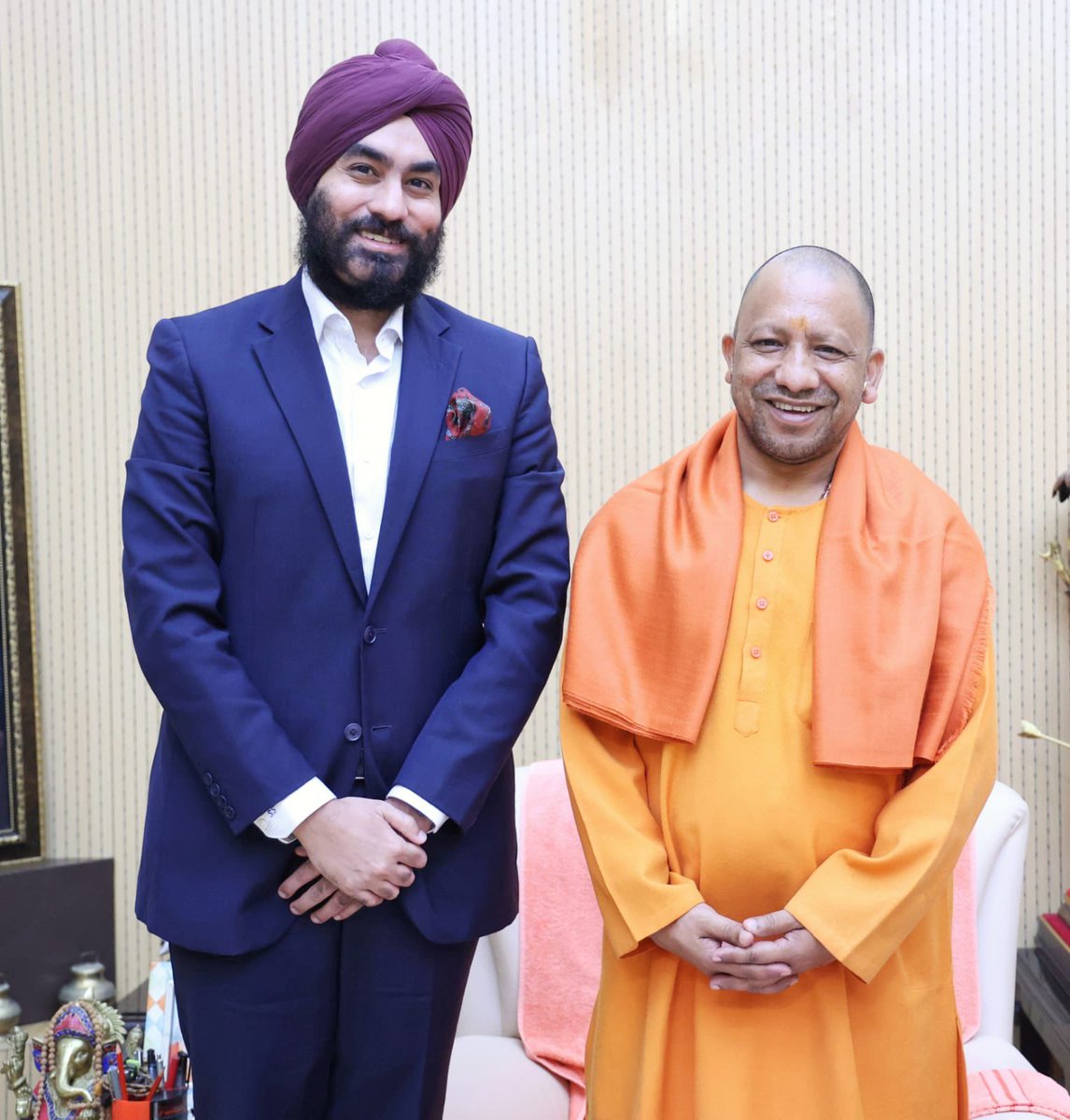 Thank you for a wonderful meeting <a href="/myogiadityanath/">Yogi Adityanath</a> ji. Grateful for your support of our initiative to grow 1Bn trees across India’s Aspirational Districts. Fascinated to learn about the women-led development in environment &amp; sustainability in UP <a href="/PMOIndia/">PMO India</a> <a href="/wef/">World Economic Forum</a> <a href="/NITIAayog/">NITI Aayog</a> <a href="/1t_org/">1t.org</a>
