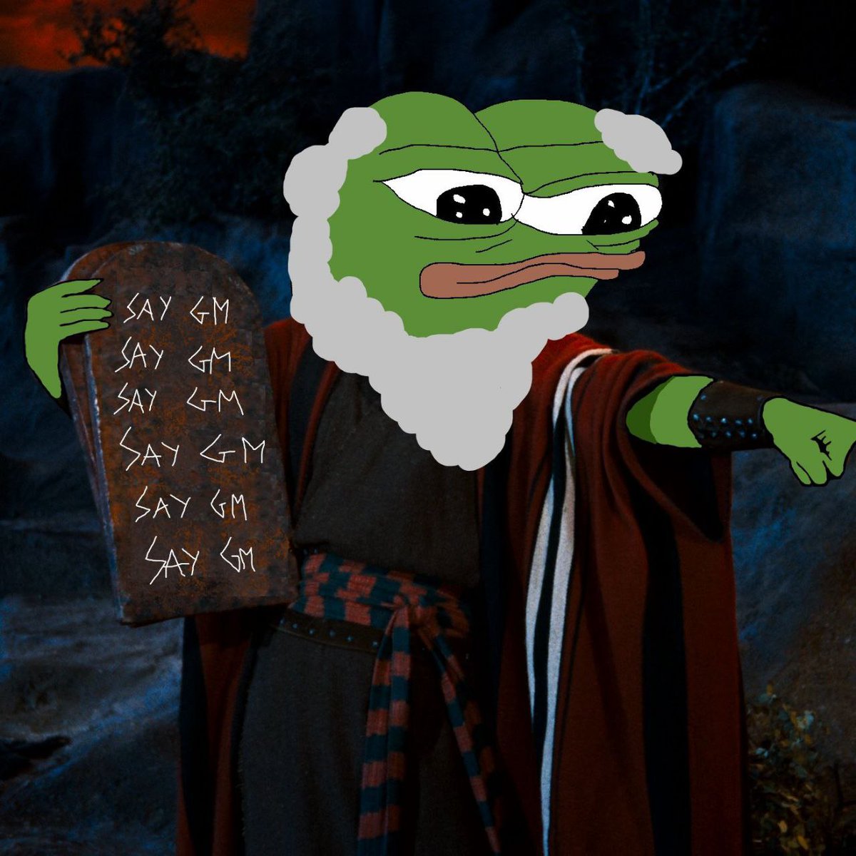 GM

You must say it back with a meme.