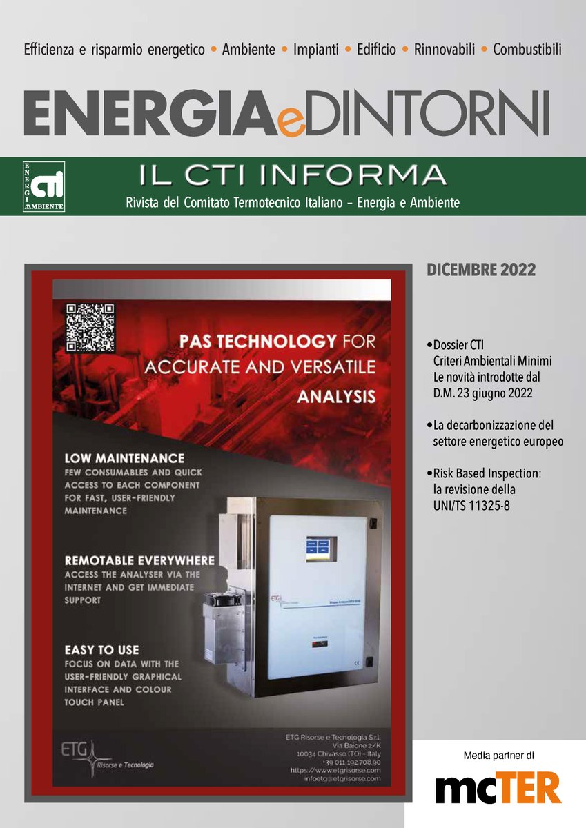 CTI (@ctinorme) on Twitter photo #ENERGIAeDINTORNI è online | La rivista del <a href="/CTInorme/">CTI</a>
🎯Analisi, articoli, notizie e novità dalla #normazione e dall'#energia
📢#DossierCTI | Criteri Ambientali Minimi
➡️bit.ly/3HOjQe2v
#CTInorme #CTIeventi #CTIcorsi #ENERGIAeDINTORNI è online | La rivista del <a href="/CTInorme/">CTI</a>
🎯Analisi, articoli, notizie e novità dalla #normazione e dall'#energia
📢#DossierCTI | Criteri Ambientali Minimi
➡️bit.ly/3HOjQe2v
#CTInorme #CTIeventi #CTIcorsi
