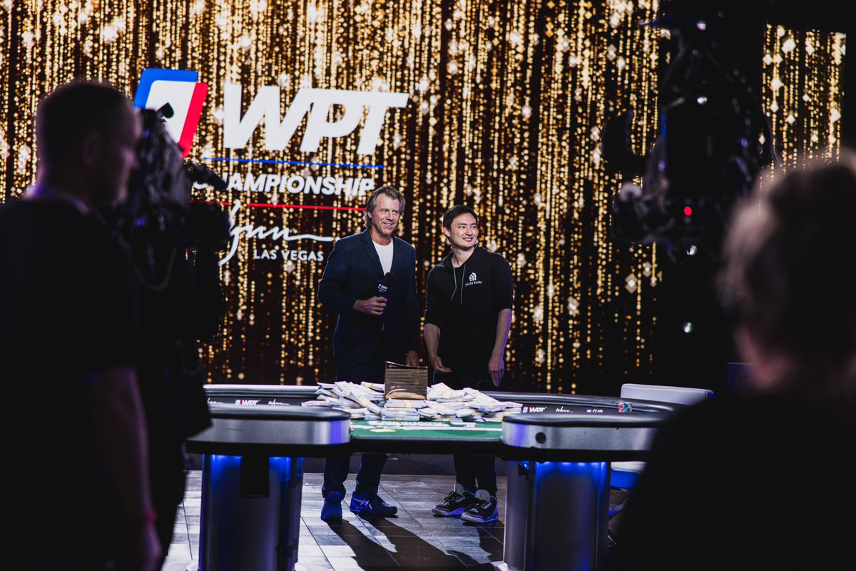 We have a new Champion <a href="/WPT/">World Poker Tour</a> ! Congrats to <a href="/songstephen11/">stephen song</a> as he is the new crowned champ of #wptprime. Another successful final table ! Can’t wait for tomorrow to see who will take the title of #WPTWorldChampionship ! Stay tuned !! #WPTWCWynn