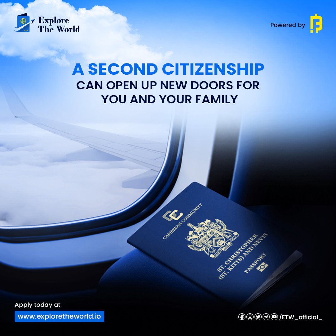 ETW_Official_'s tweet photo. Welcome new #opportunities for you and your family through second #citizenship &amp;
get a chance to globalize beyond borders
Avail the promotion &amp; get your second nationality in just 3 months
https://t.co/G45J7SmQdf #digitalcitizenship #Crypto #Dominicana #Citizenshipbyinvestment https://t.co/dFAfBeU8j2