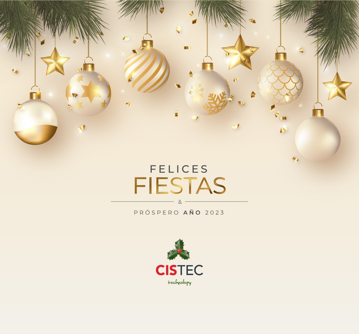 Desde <a href="/CISTECtech/">CISTEC technology</a> deseamos que disfrutéis estas fiestas con vuestr@s familiares y amig@s, y que tengáis un gran año lleno de ilusión.

#feliz2023 #felizaño #cistec