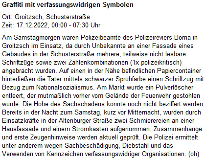 PoGeSachsen's tweet photo. Nazi-Propaganda in #Groitzsch https://t.co/gpWvuR4d8a